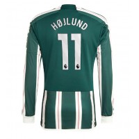 Camiseta Manchester United Rasmus Hojlund #11 Visitante Equipación 2023-24 manga larga